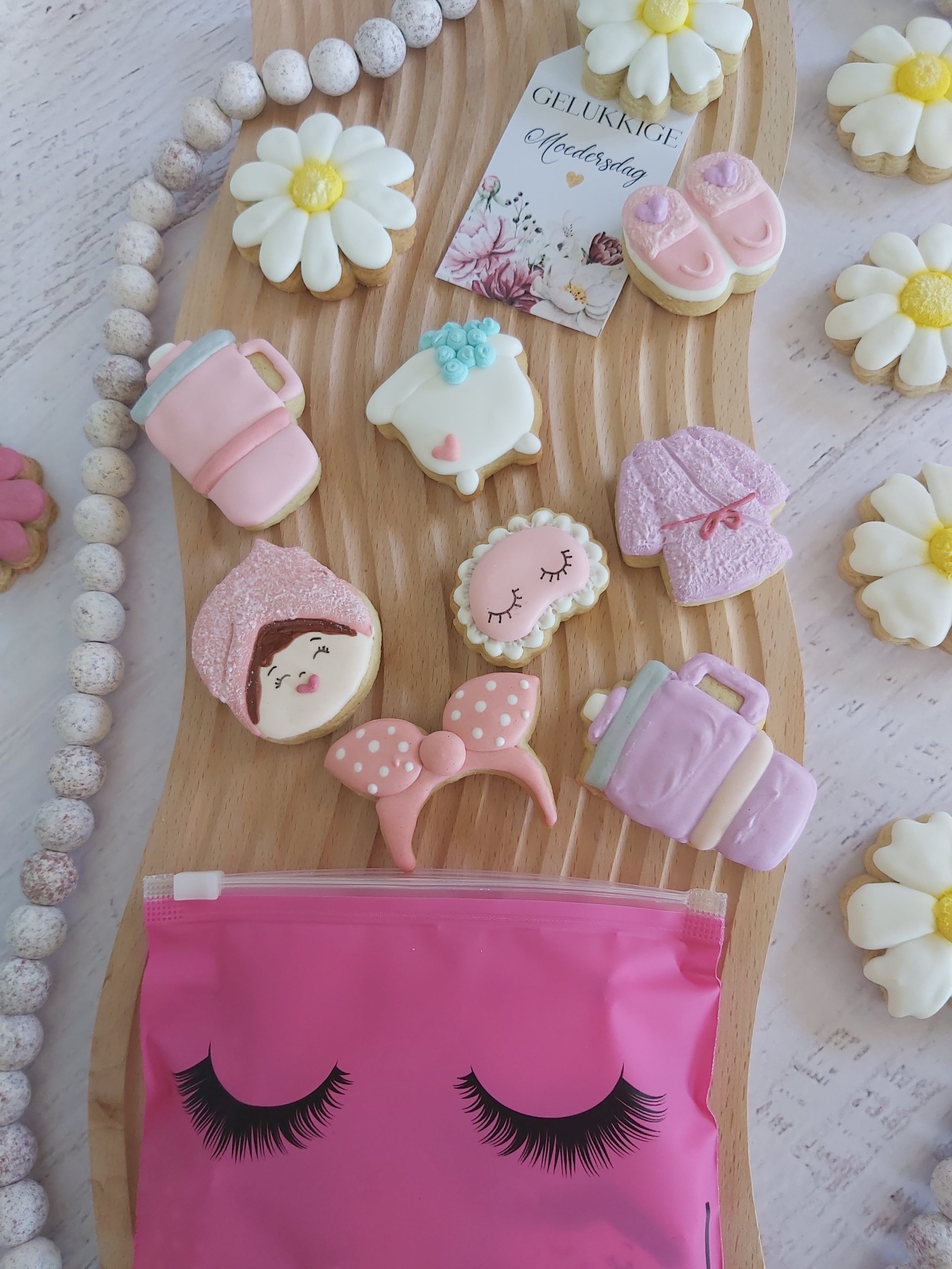 Spa Themed Cookie (Pink Mini Zip Bag) Cake Junkies