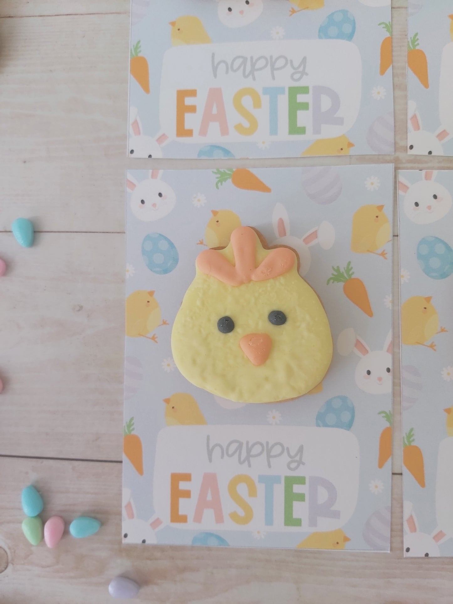 Cookie Card - Blue Happy Easter