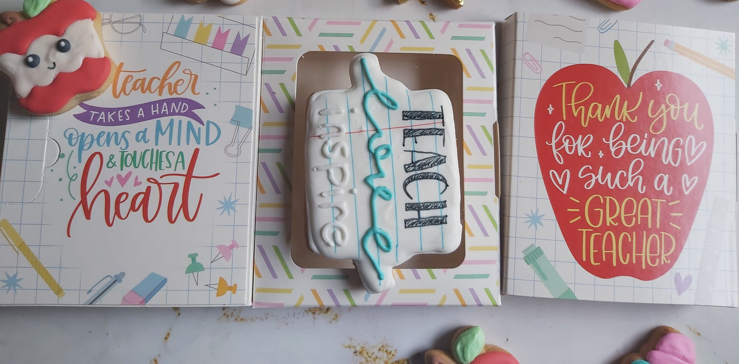 Teachers Cookie Box Card