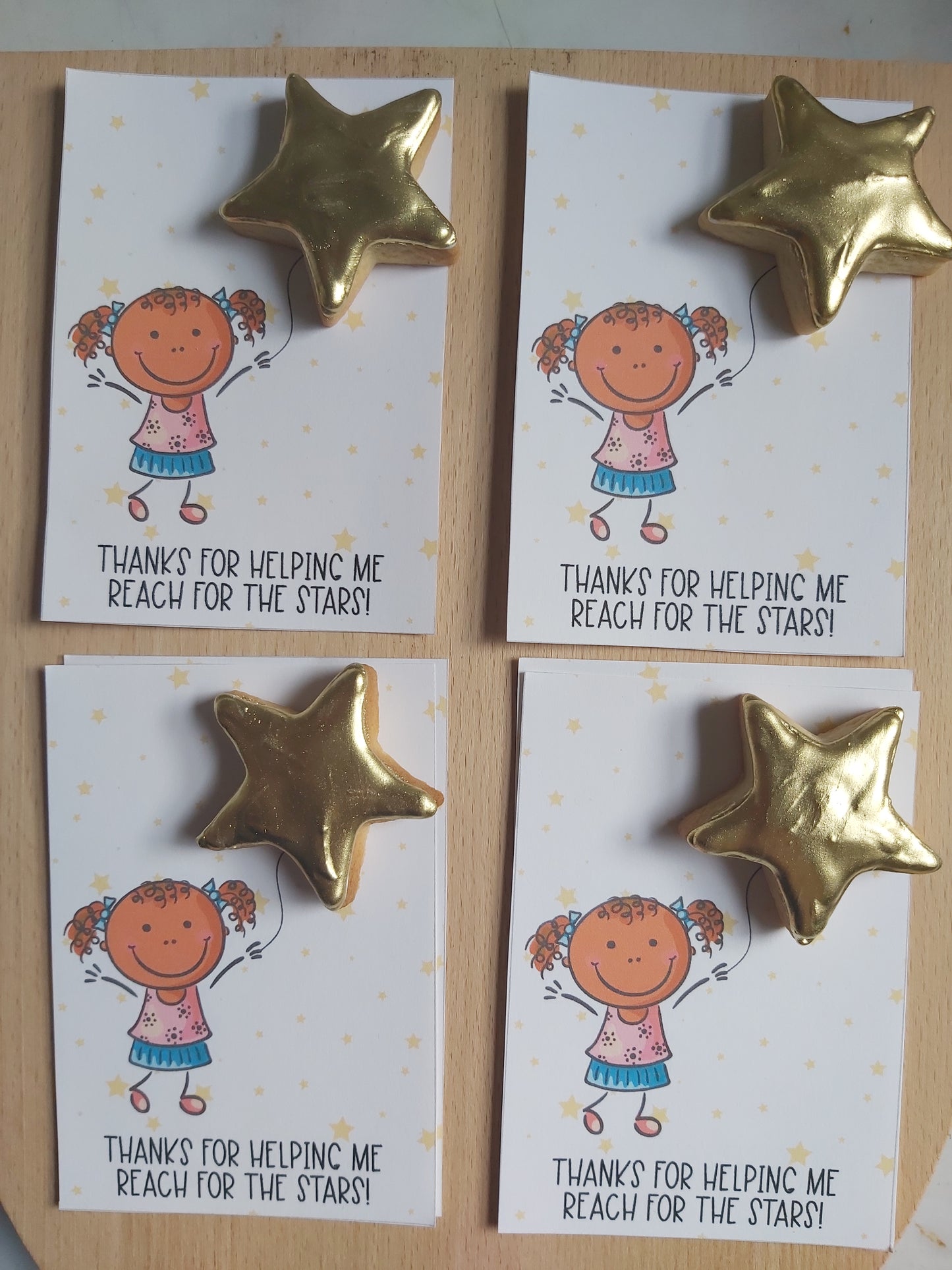 Teachers Cookie Cards - Reaching for the Stars