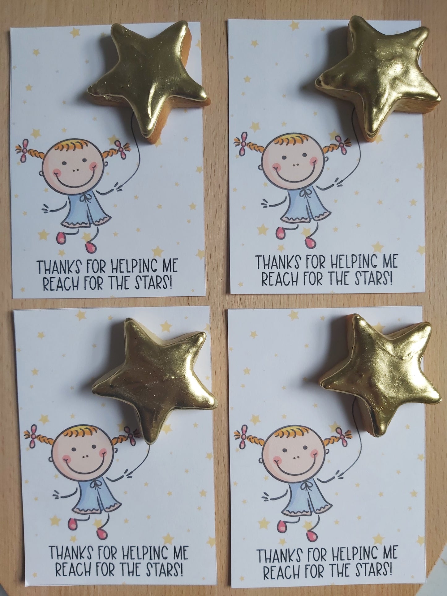 Teachers Cookie Cards - Reaching for the Stars