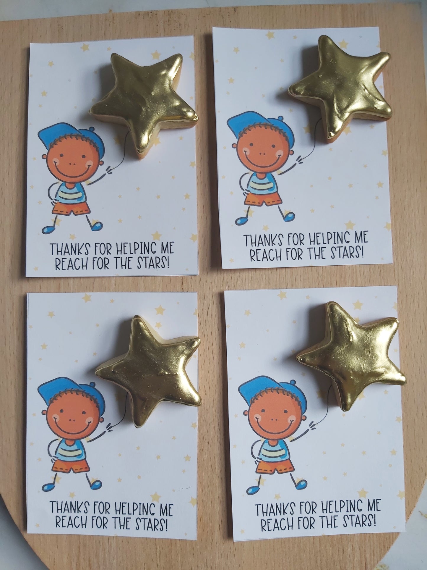 Teachers Cookie Cards - Reaching for the Stars