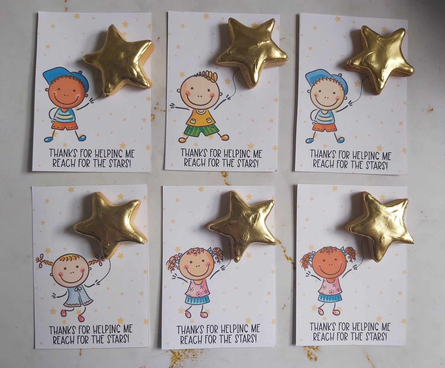 Teachers Cookie Cards - Reaching for the Stars