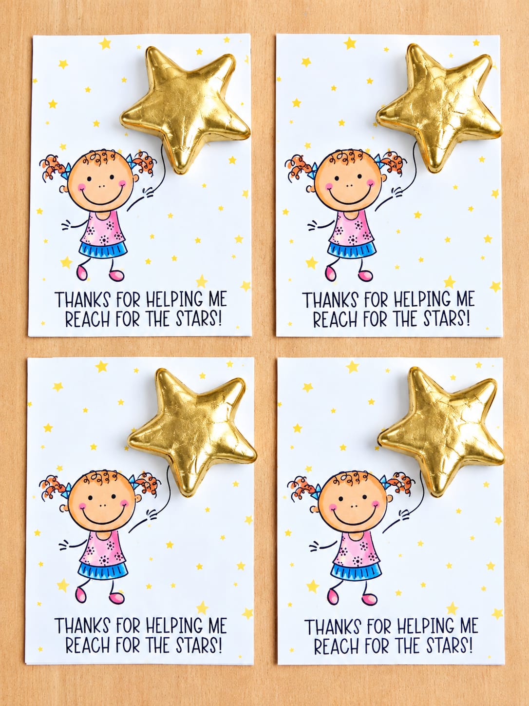 Teachers Cookie Cards - Reaching for the Stars