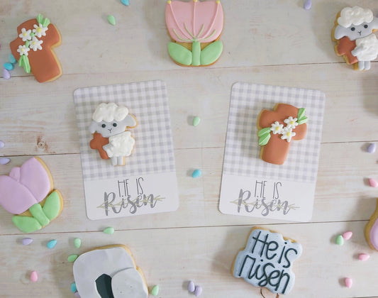 Cookie Card - He is Risen (Grey Card)