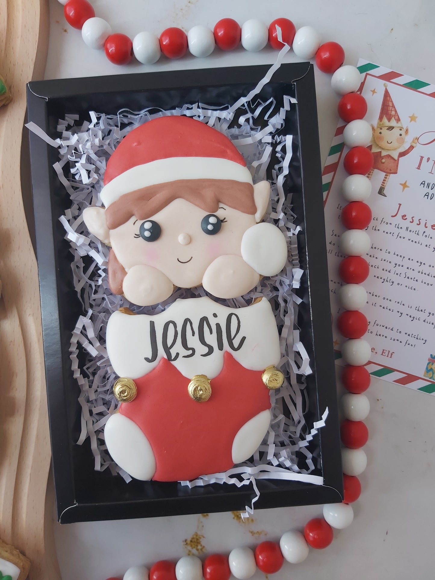 Personalised Elf in Sock