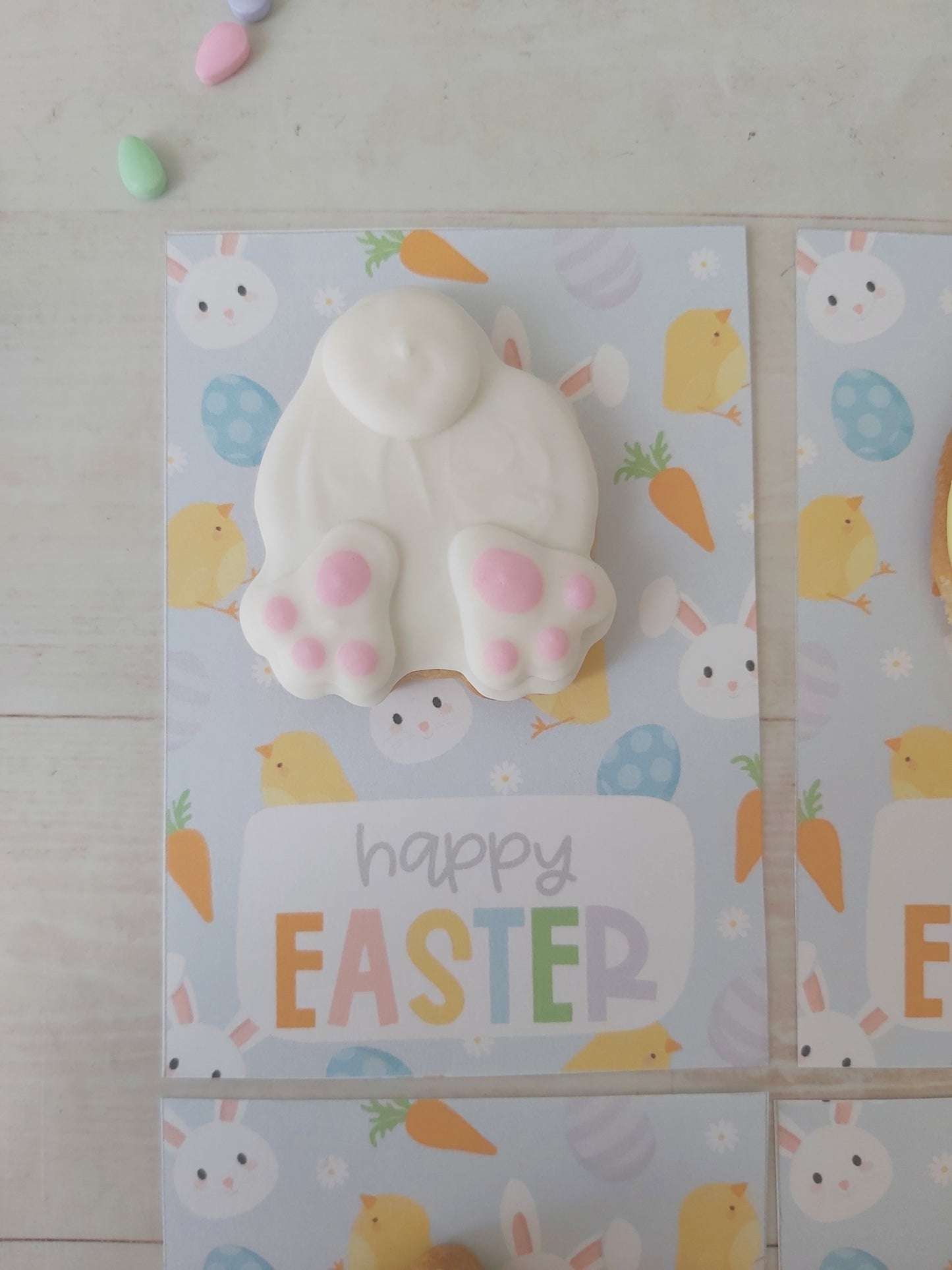 Cookie Card - Blue Happy Easter