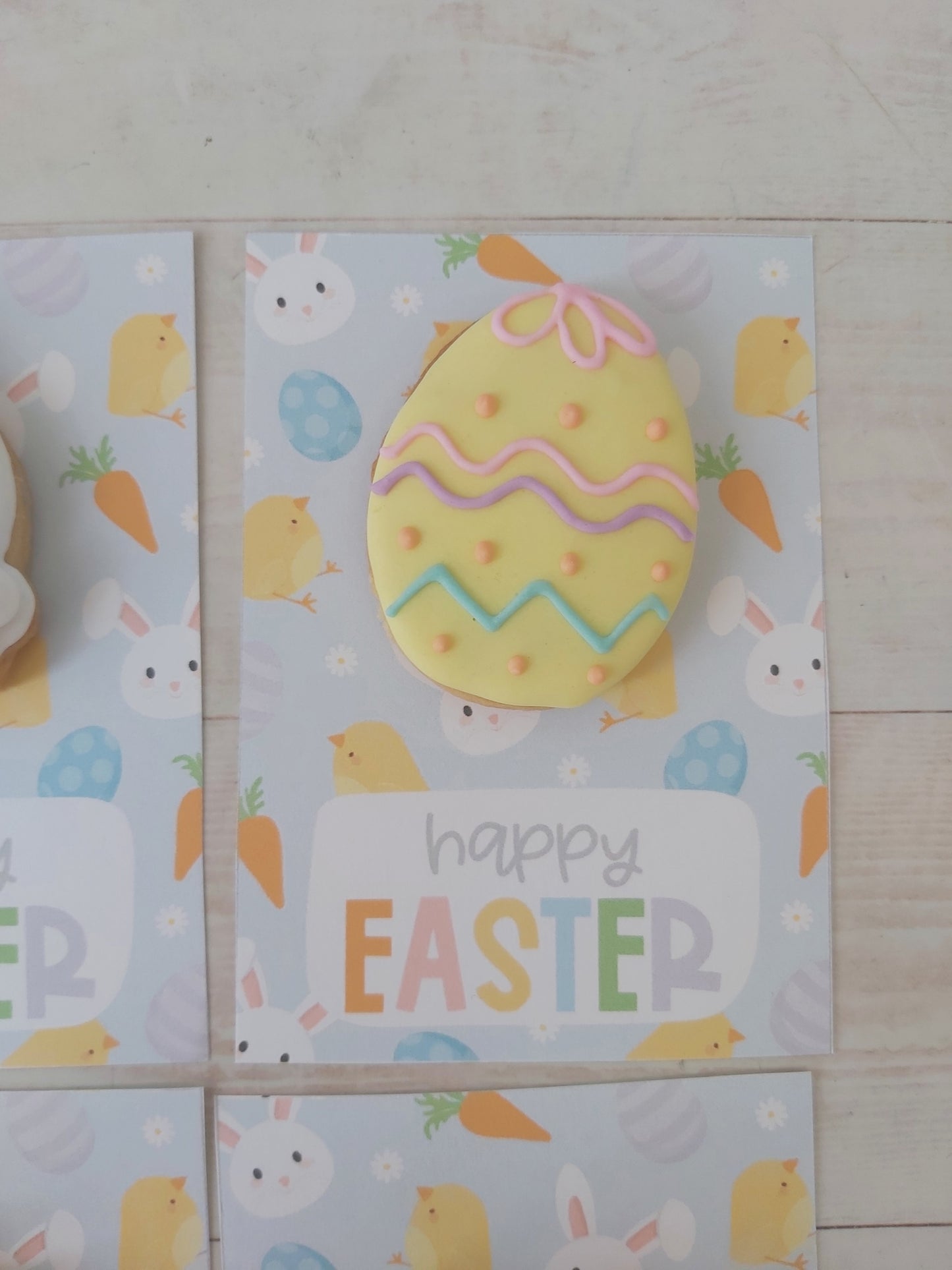 Cookie Card - Blue Happy Easter