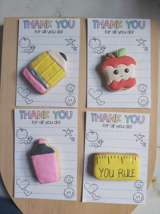 Teacher's Cookie Cards - Thank You for all you do!