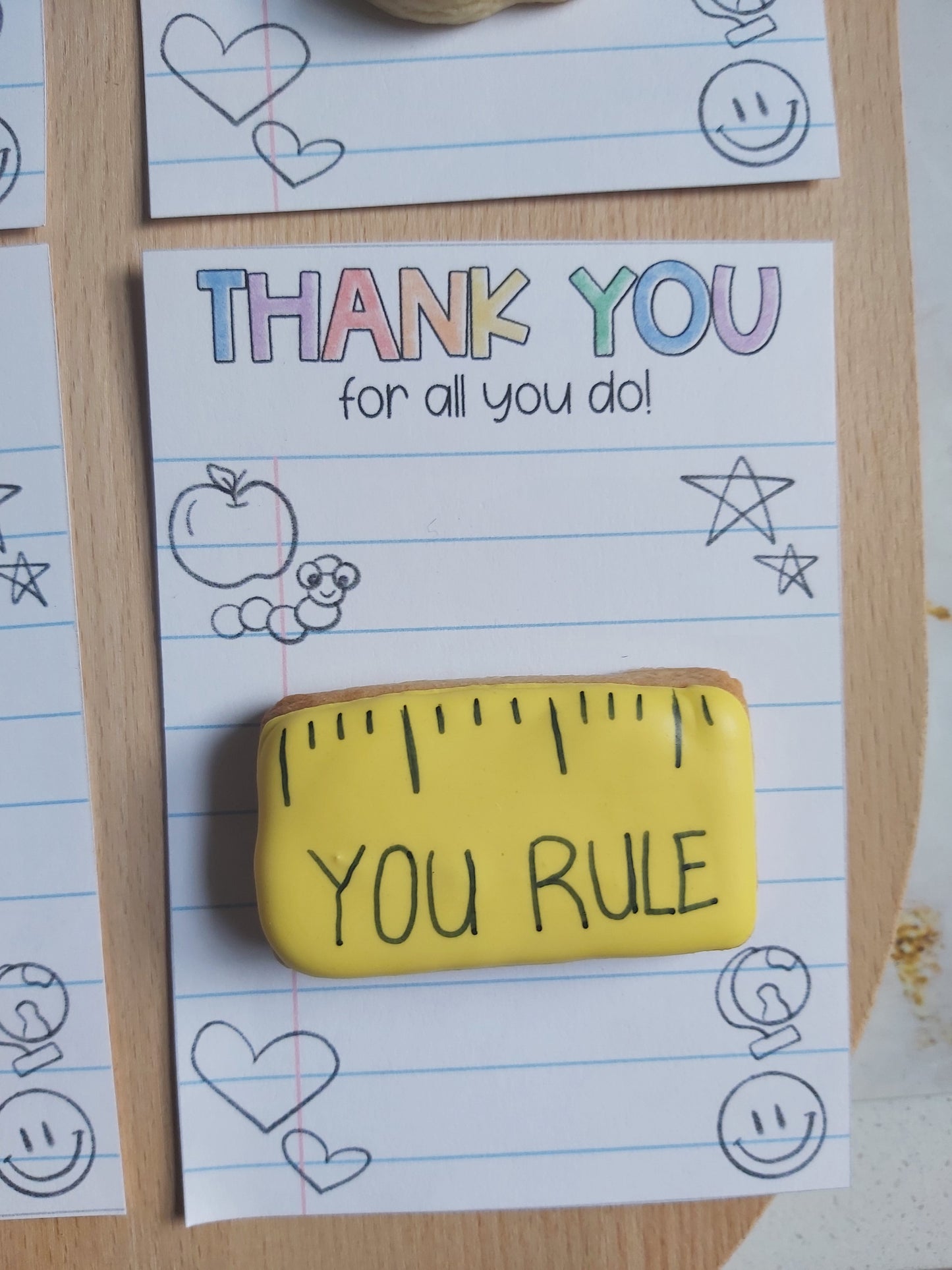 Teacher's Cookie Cards - Thank You for all you do!