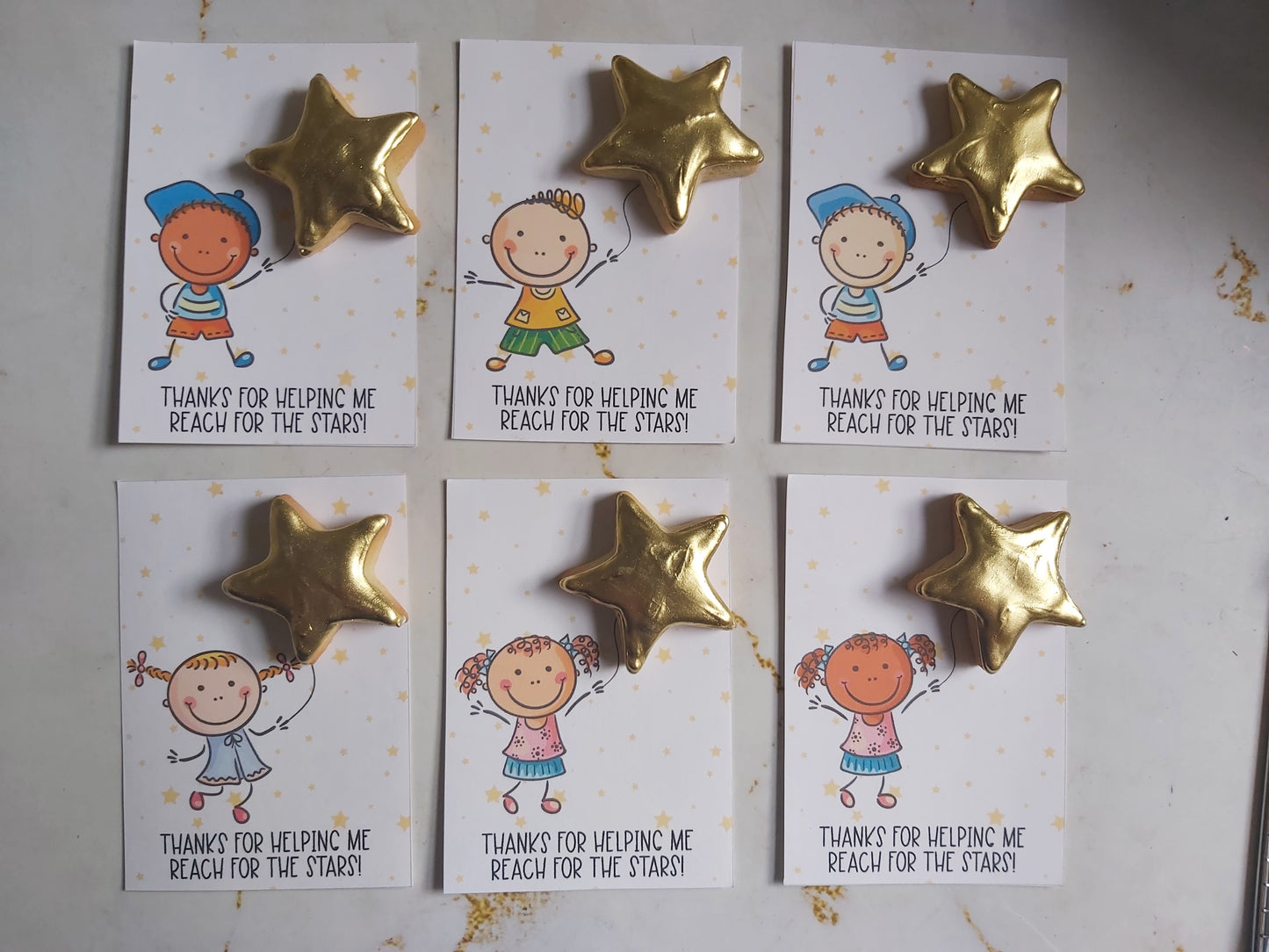 Teachers Cookie Cards - Reaching for the Stars