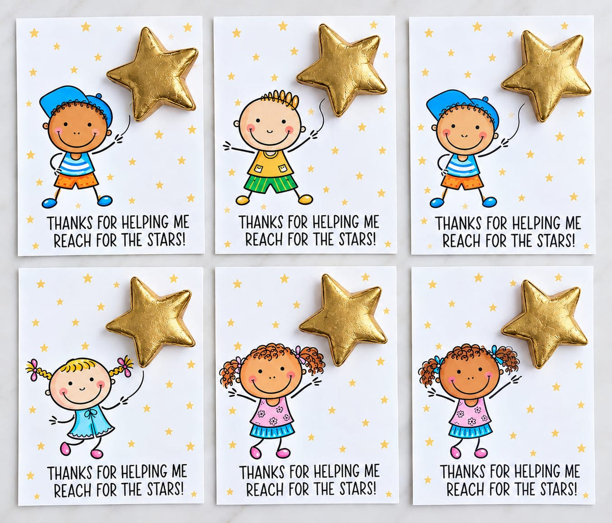 Teachers Cookie Cards - Reaching for the Stars