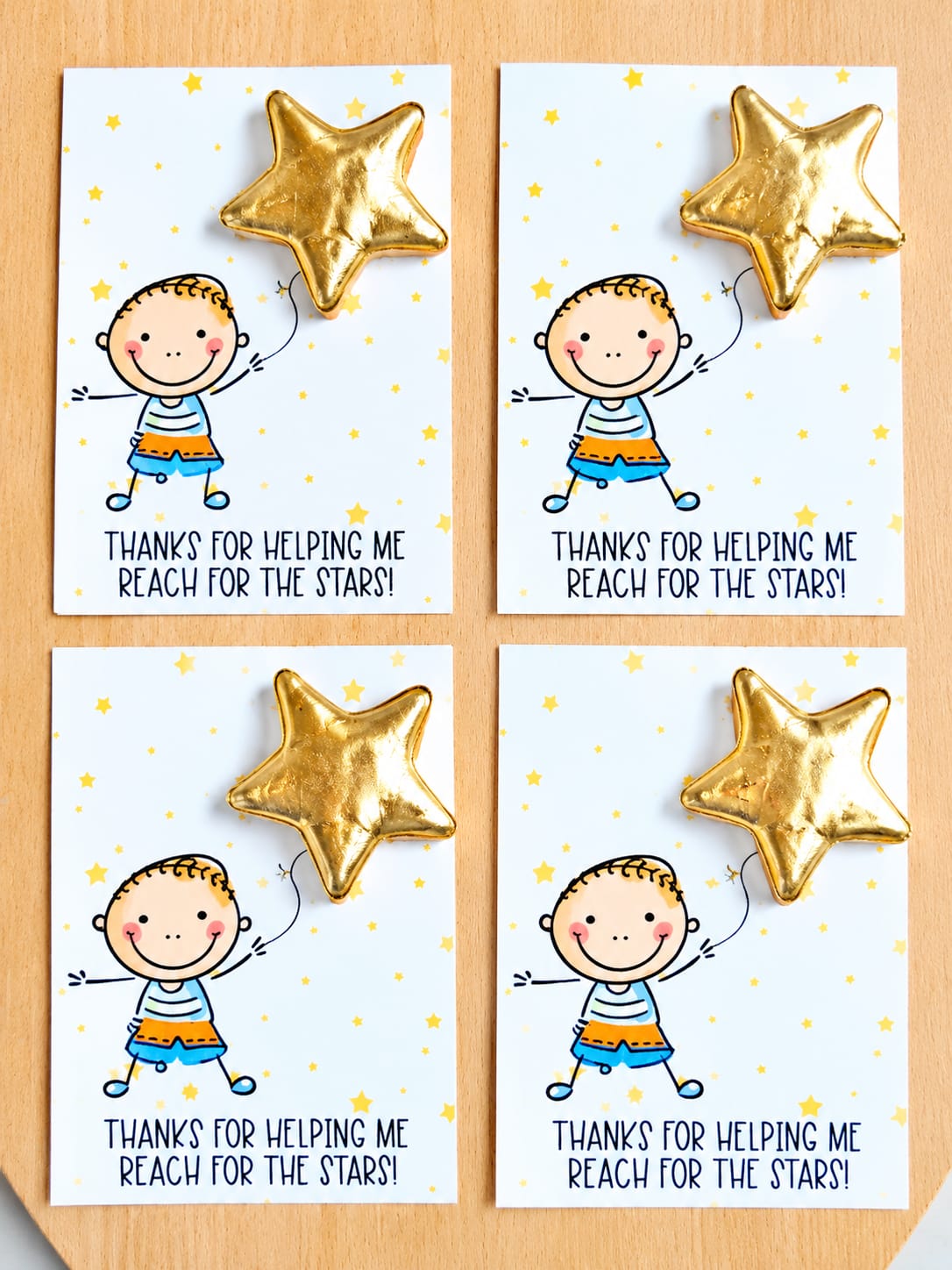 Teachers Cookie Cards - Reaching for the Stars