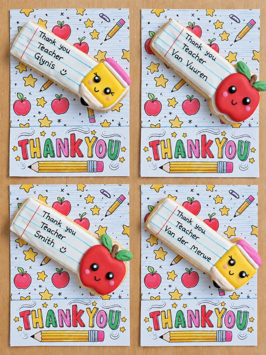 Teacher's Cookie Cards - Thank You