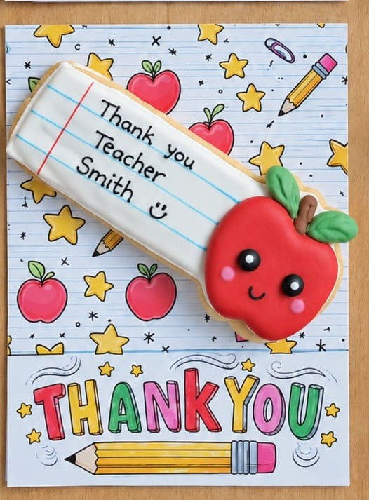 Teacher's Cookie Cards - Thank You